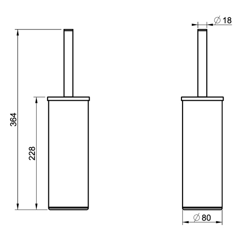 Immagine di Gessi RILIEVO porta scopino d'appoggio, finitura copper brushed PVD 59543#708