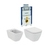 Immagine di Ideal Standard I.LIFE B set completo sanitari sospesi, vaso con sedile a chiusura ammortizzata e bidet monoforo, colore bianco finitura lucido, modulo installazione DUOFIX 90 per parete in cartongesso 111.016.00.1D-I.LIFE B