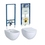Immagine di Geberit ACANTO set completo sanitari sospesi, vaso con sedile a chiusura ammortizzata e bidet monoforo, colore bianco finitura lucido, moduli installazione DUOFIX per parete in cartongesso 111.907.00.5-ACANTOD