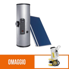 Immagine di Sonnenkraft COMPACT KIT SK500 solare a circolazione forzata con 2 collettori SK500 area 5 mq. e accumulo ACS da 300 l + omaggio FPPRO pompa di carico con fusto e tubi flessibili 230V, 50 m di prevalenza 2640+FPPRO