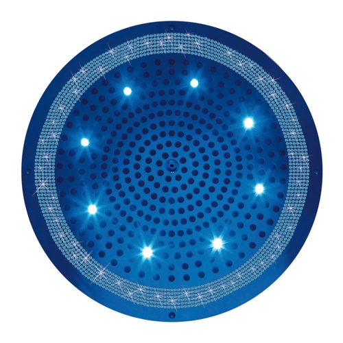 Immagine di Bossini DREAM soffione rotondo Ø 47 cm a controsoffitto, con luci LED RGB e tastiera di controllo per cromoterapia, finitura cromo H37457000030016