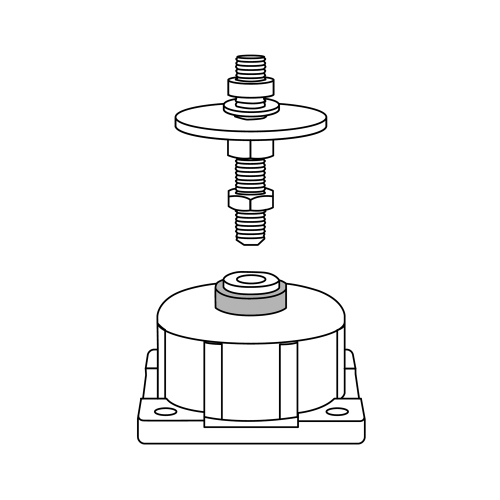 Immagine di Bosch Kit antivibrante per installazione a pavimento dell'unità esterna 4-16 kW 7738602372