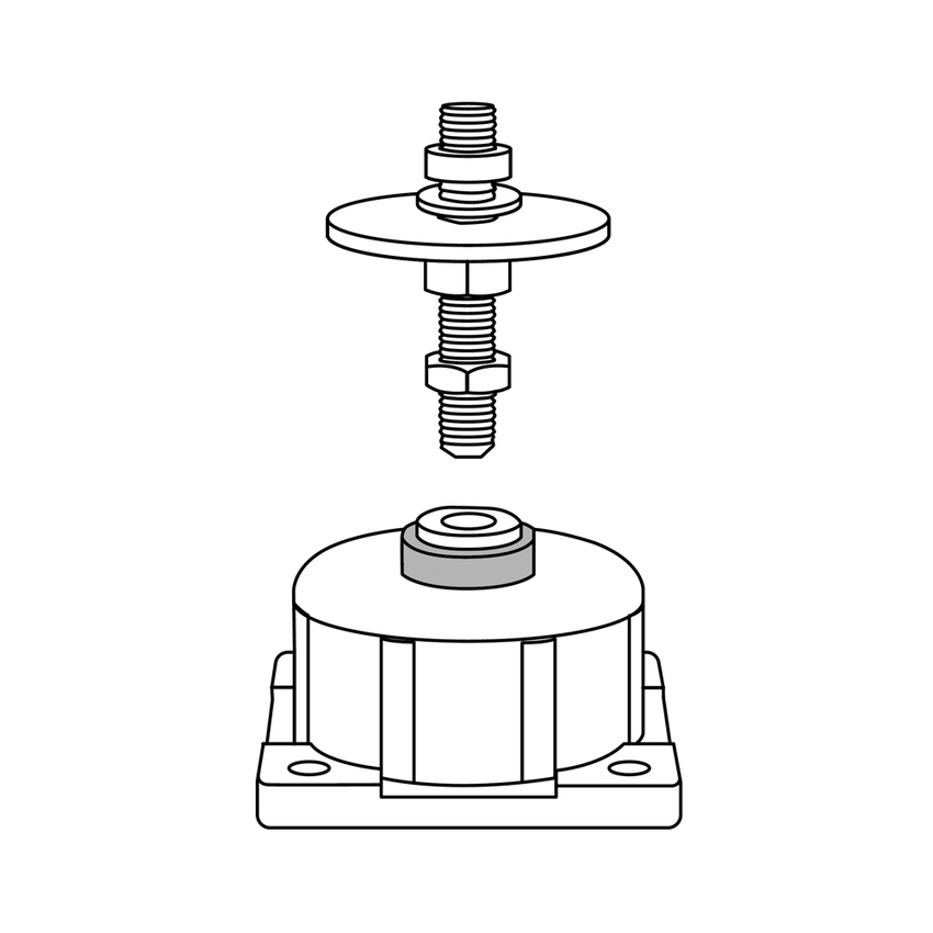 Immagine di Bosch Kit antivibrante per installazione a pavimento dell'unità esterna 4-16 kW 7738602372