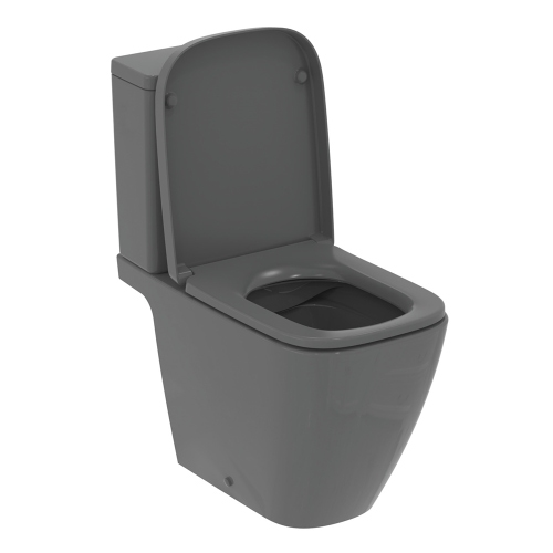 Immagine di Ideal Standard I.LIFE B vaso a terra per cassetta, senza sedile, senza cassetta e senza brida, colore grigio finitura lucido T461258