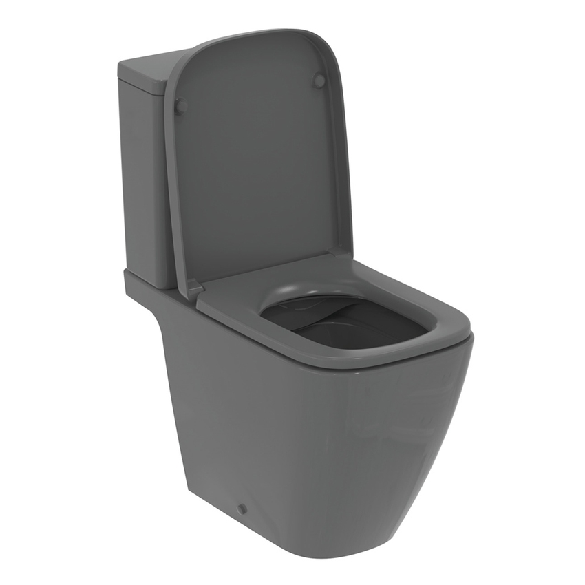 Immagine di Ideal Standard I.LIFE B vaso a terra per cassetta, senza sedile, senza cassetta e senza brida, colore grigio finitura lucido T461258