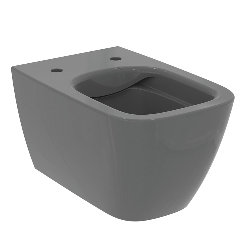Immagine di Ideal Standard I.LIFE B vaso sospeso, senza sedile e senza brida, colore grigio finitura lucido T461458