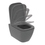 Immagine di Ideal Standard I.LIFE B set sanitari sospesi, vaso RimLS+ senza brida, con sedile avvolgente a discesa rallentata, bidet monoforo con troppopieno, colore grigio finitura lucido T461458+T500358+T461458
