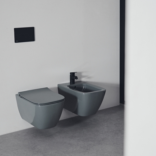 Immagine di Ideal Standard I.LIFE B vaso sospeso, senza sedile e senza brida, colore grigio finitura lucido T461458
