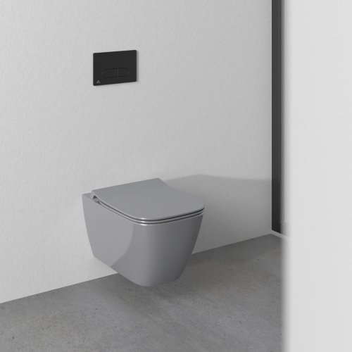 Immagine di Ideal Standard I.LIFE B vaso sospeso, senza sedile e senza brida, colore grigio finitura lucido T461458