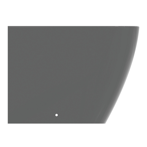 Immagine di Ideal Standard I.LIFE B set sanitari a terra, vaso filo parete senza brida, con sedile avvolgente a discesa rallentata, bidet monoforo con troppopieno, colore grigio finitura lucido T461658+T500358+T461758