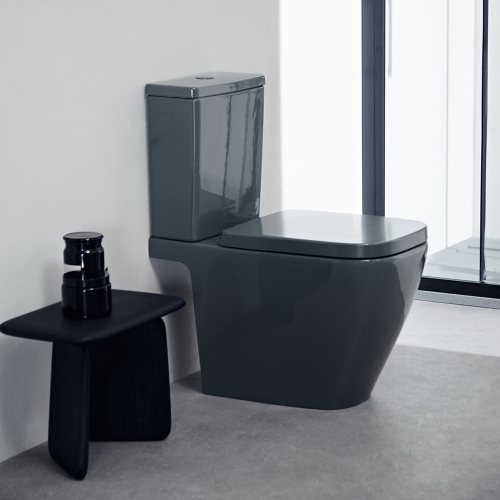 Immagine di Ideal Standard I.LIFE cassetta con batteria double flush per vaso a terra, colore grigio finitura lucido T472358