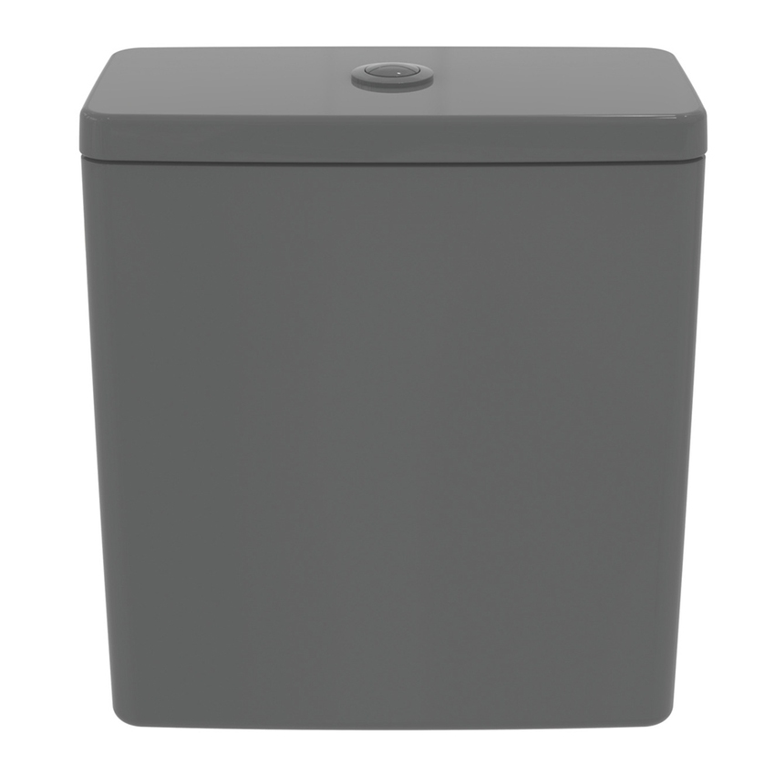 Immagine di Ideal Standard I.LIFE cassetta con batteria double flush per vaso a terra, colore grigio finitura lucido T472358