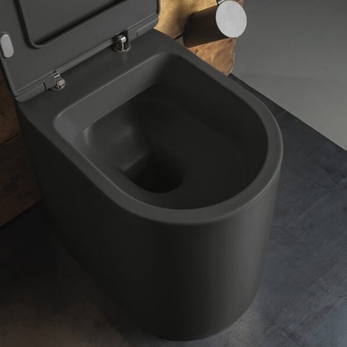 Immagine di Flaminia ASTRA vaso back to wall Plus, con sistema goclean®, senza sedile, colore carbone finitura opaco AS117RGCAR