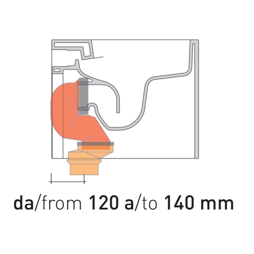 Immagine di Flaminia set per scarico a pavimento da 120 a 140 mm LK1214