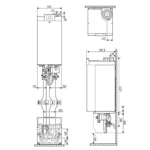 Immagine di Bosch Condens GC7000WP-150 Caldaia a condensazione murale 150 kW, ad alta potenza per centrali termiche, SOLO riscaldamento 7736702316