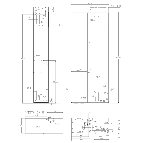 Immagine di Bosch Telaio in lamiera PRE zincata spessore 10/10 mm, pianale e cielo 15/10 mm, due ante frontali, sinistra fissa, destra due serrature, predisposto per alloggiamento pompa di calore e componenti idraulici ed elettrici 7738602510