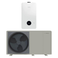 Immagine di Bosch Hybrid Compact Sistema ibrido con pompa di calore monoblocco CS2000AWF 8 R-S e caldaia a condensazione compatta GC2300W 24/30 C per riscaldamento, acqua calda sanitaria e raffrescamento 7735210141