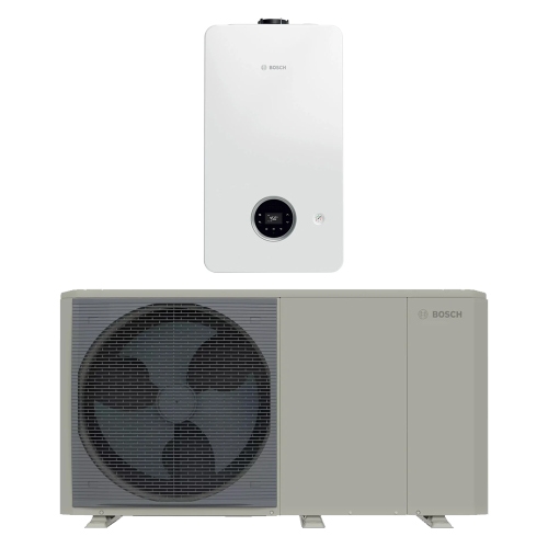 Immagine di Bosch Hybrid Compact Sistema ibrido con pompa di calore monoblocco CS2000AWF 8 R-S e caldaia a condensazione compatta GC2300W 24 P per SOLO riscaldamento 7735210144