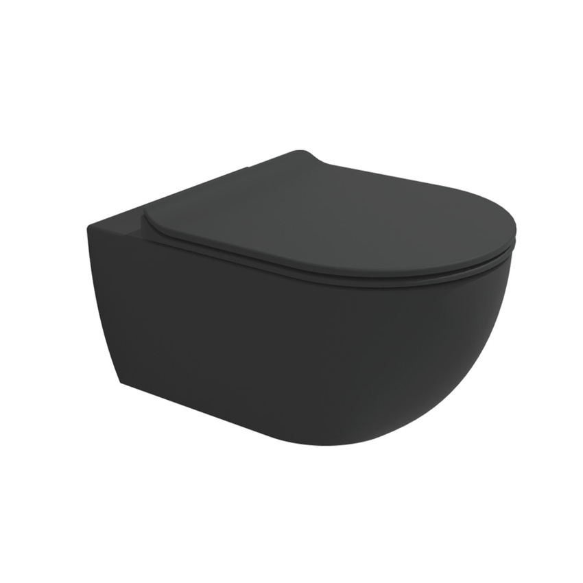 Immagine di Flaminia APP vaso sospeso con sistema GoSilent®, senza brida e senza sedile, colore carbone finitura opaco AP118SCAR