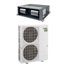 Immagine di Mitsubishi PEA-M CANALIZZATA ALTA PREVALENZA R32 Climatizzatore canalizzabile monosplit standard inverter | unità esterna 22 kW trifase unità interna 85000 BTU PUZ-M250YKA2+PEA-M250LA2