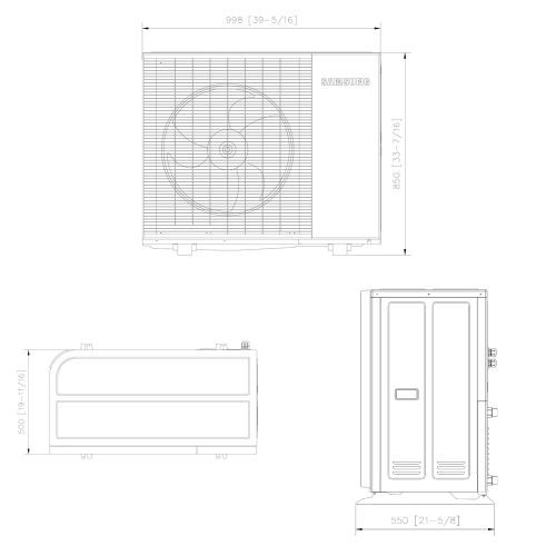 Immagine di Samsung EHS MONO R290 Sistema integrato composto da pompa di calore monofase 8 kW con kit di controllo per EHS Mono con AI home integrato AE080CXYDEK/EU+MIM-E03FN