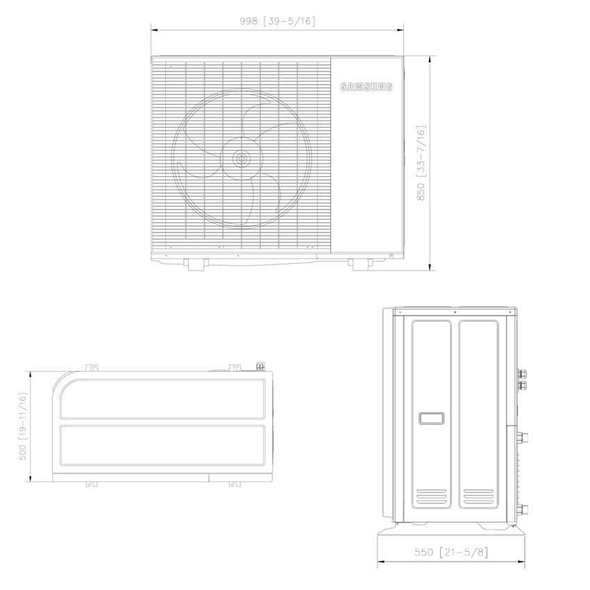 Immagine di Samsung EHS MONO R290 sistema integrato composto da pompa di calore monofase 5 kW e sistema ClimateHub 200 litri S2 2 zone per riscaldamento, raffrescamento e ACS, comando e Wi-Fi inclusi AE050CXYDEK/EU+AE200DNXMPK/EU