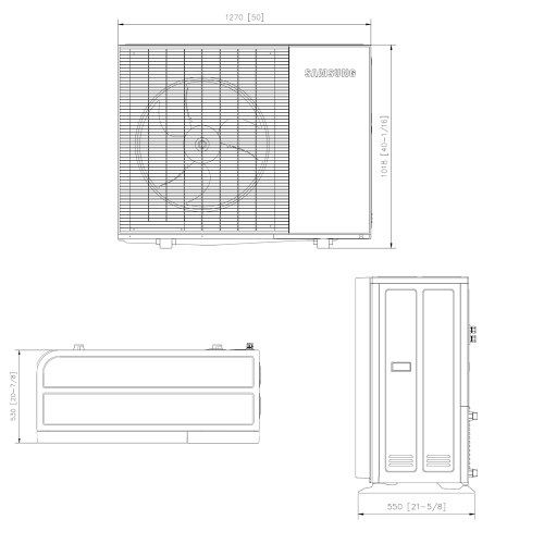 Immagine di Samsung EHS MONO R290 Sistema integrato composto da pompa di calore trifase 16 kW e modulo idronico HYDRO UNIT S2 2 zone per riscaldamento, raffrescamento e produzione ACS AE160CXYDGK/EU+AE160DNZMPK/EU