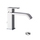 Bellosta B-DUE miscelatore lavabo H.15 P.21 cm, monoforo, con bocca extraprolungata, con scarico, finitura cromo 01-7905/P/AL