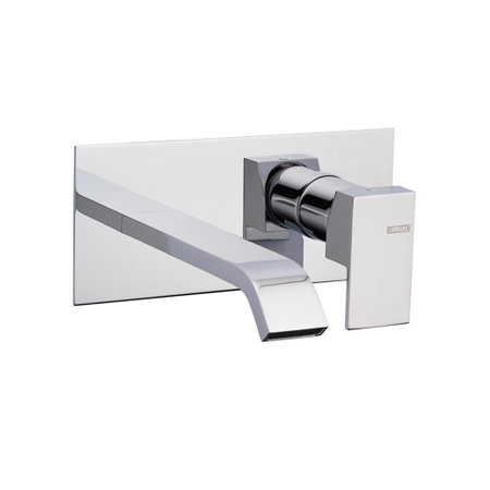 Immagine di Bellosta B-DUE miscelatore lavabo a parete P.19 cm, senza scarico, e senza corpo incasso, finitura cromo 01-7905/3L/E