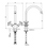 Immagine di Bellosta CUCINA rubinetto a due maniglie per lavello, monoforo, con bocca alta, senza scarico, finitura cromo 01-0310/B/C