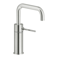 Immagine di Nobili VELIS miscelatore monocomando per lavabo H.25 cm, senza scarico, finitura inox spazzolato VE125118/3IX