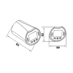 Immagine di Watts BT-THR02 RF Cronotermostato elettronico per radiatore P06681