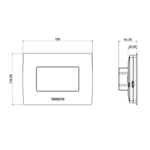 Immagine di Watts BT-CT02 RF Unità centrale touch screen P07255