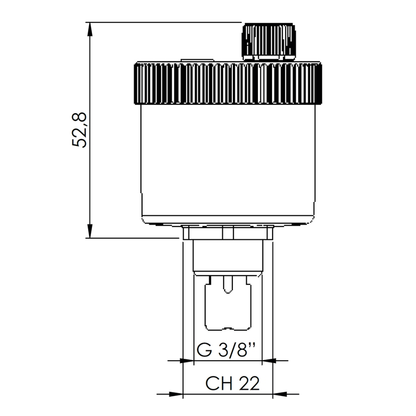 Immagine di Watts INT-NEW INTERVENT valvola automatica per sfogo aria 1/2", con coperchio svitabile 0248015