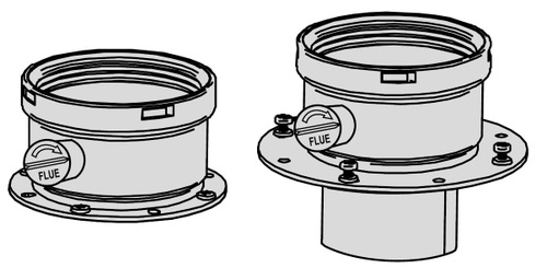 Immagine di Unical tronchetti flangiati aspirazione/scarico Ø 80 mm con ispezioni (per interno) 00363368