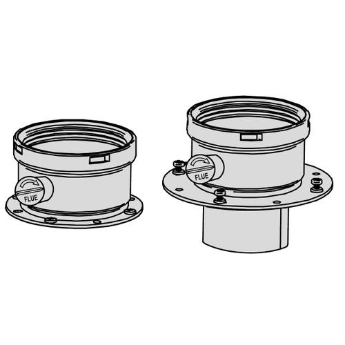 Immagine di Unical tronchetti flangiati aspirazione/scarico Ø 80 mm con ispezioni (per interno) 00363368