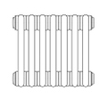 Immagine di Irsap TESI 6 radiatore 7 elementi H.200 L.31.5 P.21,5 cm, colore sunstone finitura ruvido RT62000072DIR02N