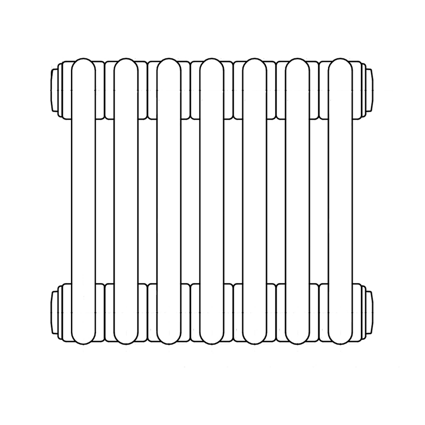 Immagine di Irsap TESI 6 radiatore 7 elementi H.200 L.31.5 P.21,5 cm, colore sunstone finitura ruvido RT62000072DIR02N