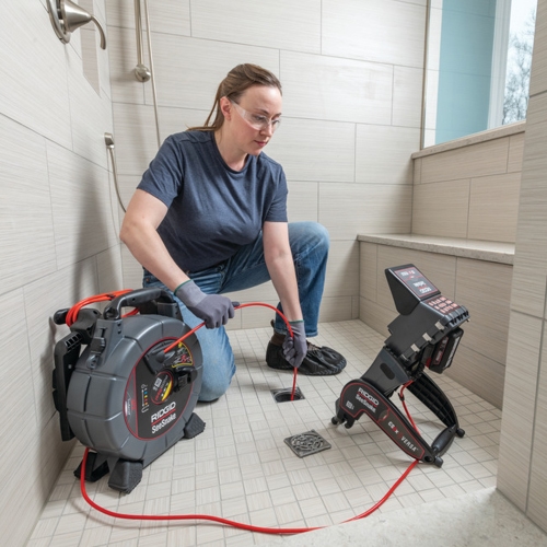 Immagine di Ridgid Videocamera SeeSnake microReel APX per ispezione diagnostica leggera, con tecnologia TruSense 70808