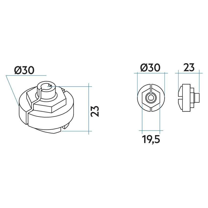 Immagine di Irsap Adattatore M30 x 1,5 mm per valvole termostatizzabili tipo Giacomini ADATM301502