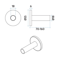 Immagine di Irsap kit da 2 copritubo L.7 cm, per installazione radiatori, colore nero finitura opaco Cod.K1 VALKITCOPTU70K1