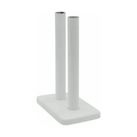 Immagine di Irsap kit con 1 copritubo passo 50 mm, L.16 cm per installazione radiatori, colore bianco standard finitura lucido Cod.01 VALKITCOPT5001