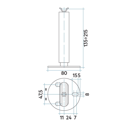 Immagine di Irsap mensola per installazione a pavimento regolabile in altezza, colore bianco standard finitura lucido AMENSPAVPA01
