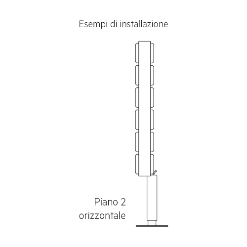 Immagine di Irsap mensola per installazione a pavimento regolabile in altezza, colore bianco standard finitura lucido AMENSPAVPA01