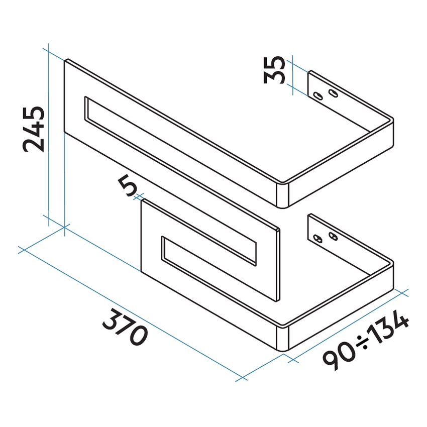 Immagine di Irsap porta salviette "large", regolabile in altezza, per radiatore Relax Over Power e Relax Renova, finitura cromo ASTENSQ60L50