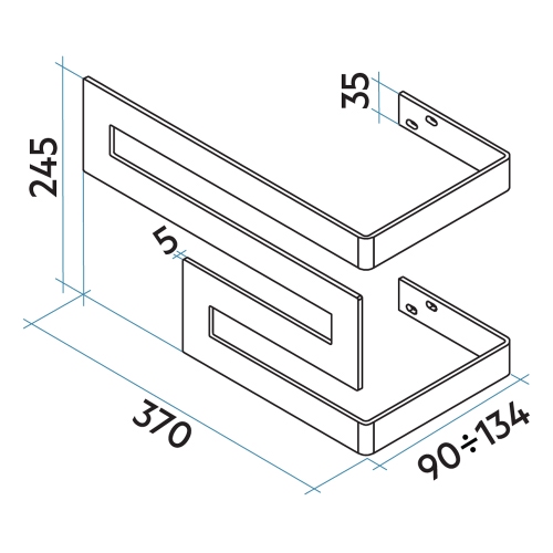 Immagine di Irsap porta salviette "large", regolabile in altezza, per radiatore Relax Power, finitura cromo ASTENSQ20L50
