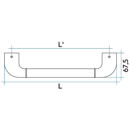 Immagine di Irsap Porta salviette applicabile per radiatori GEO e ARES, lunghezza cm 31, colore bianco ANSTEGM3101