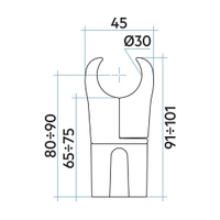 Immagine di Irsap coppia di mensole per installazione a parete per Arpa18_2, Arpa23_2, Ellipsis_V 2 ed Ellipsis_H 2, complete di viti e tasselli, colore grigio medio finitura ruvido KIT2MORSA284D