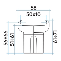 Immagine di Irsap coppia di per installazione a parete Piano 2, complete di viti e tasselli, colore nero finitura opaco KIT2MORS50VTK1