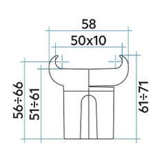 Immagine di Irsap chela per radiatore Piano 2, fissaggi per tubo 50x10 mm, installazione a muro, colore quartz 1 finitura ruvido ATTMORS501C